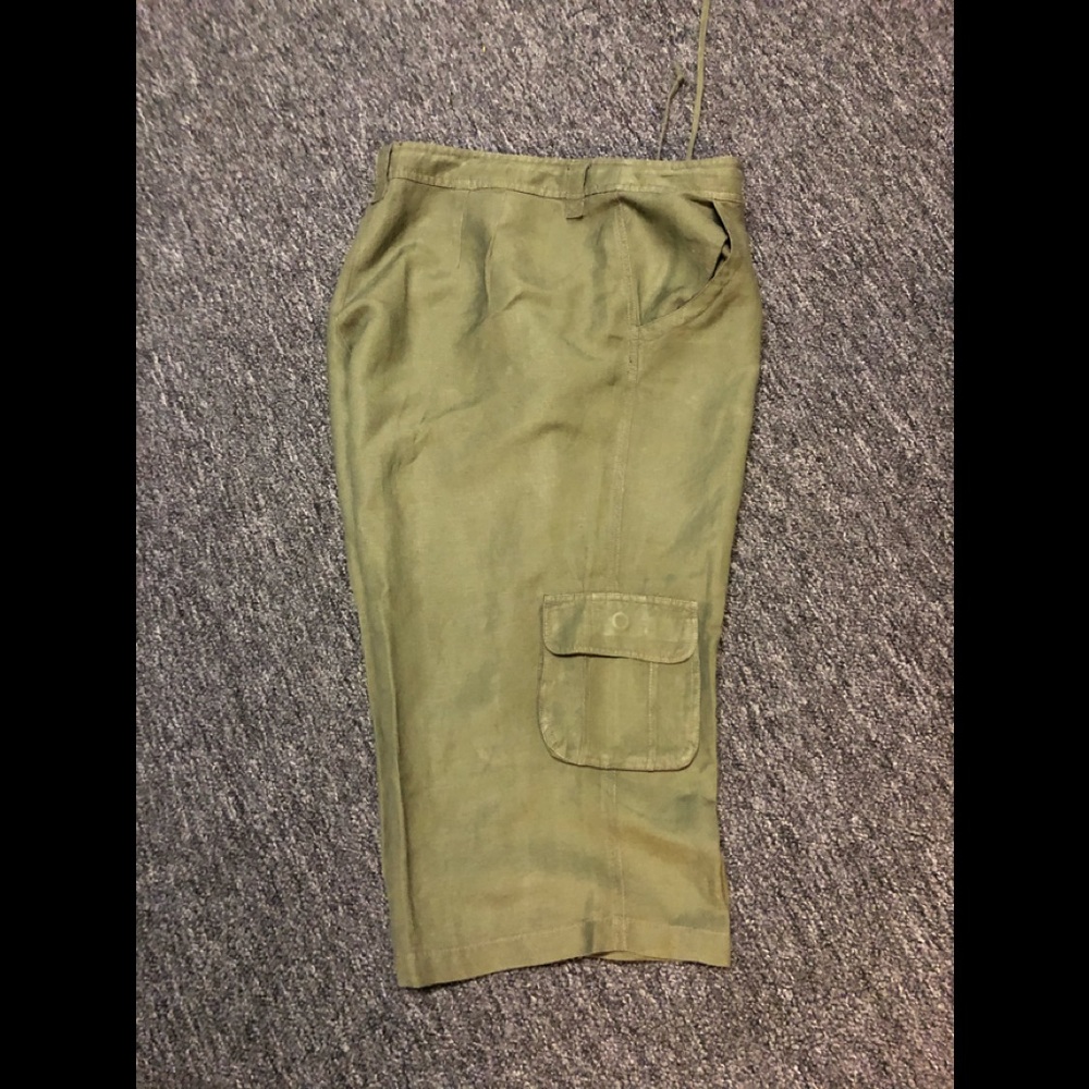 Linen crop pants